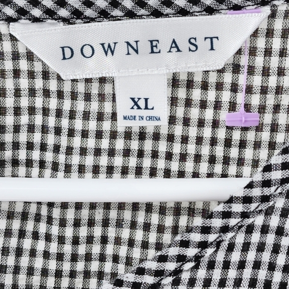 Down East Women's Embroidered Floral Gingham Blouse - XL - Picture 4 of 6